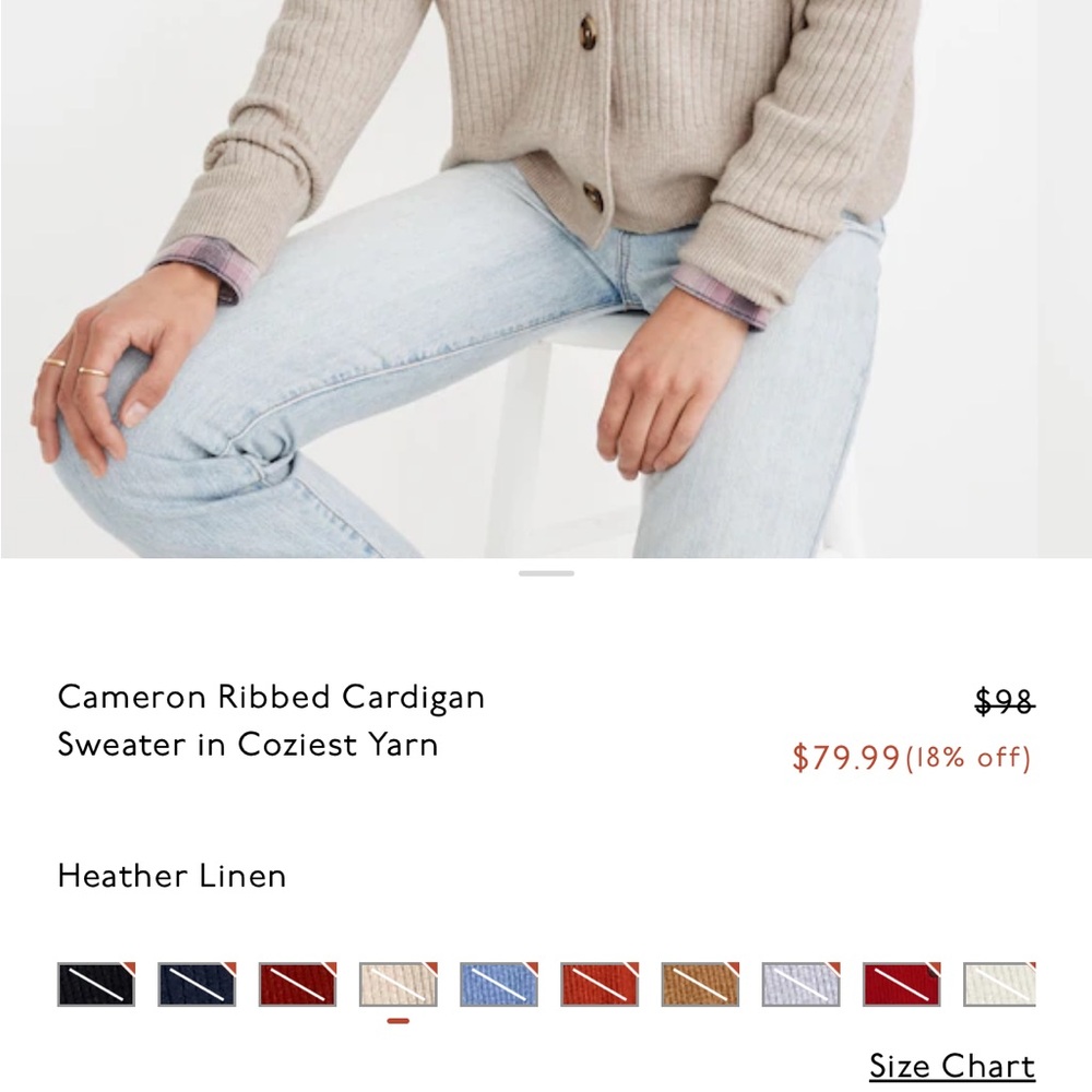 Madewell Women's V-Neck Sweater in Soft Cream - Picture 4 of 7